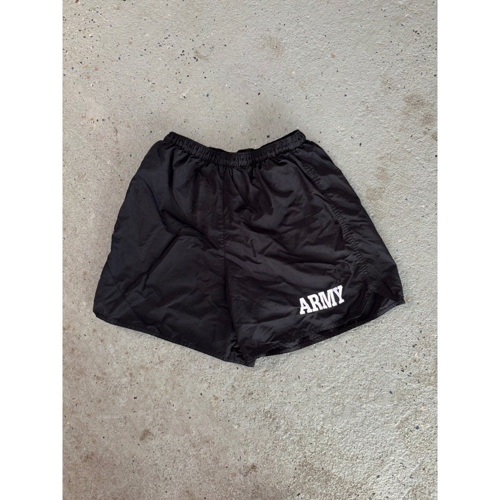Soffe US Army Physical Fitness Training Trunks Black Nylon Shorts Medium RN49068